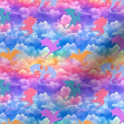 Micro Scale Rainbow Cloud Dragons