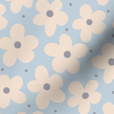 Groovy Daisy Dot - Sky