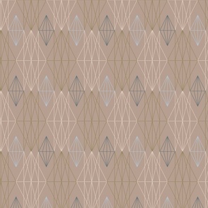 Crystal Abstract Geometric - Brown