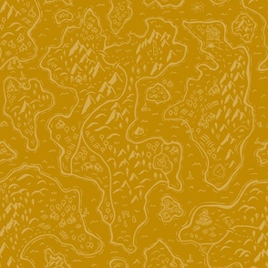 Old School Fantasy Map // medium scale // saffron yellow