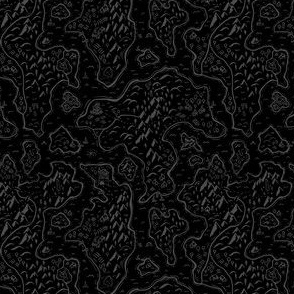 Old School Fantasy Map // x-small micro // black and grey