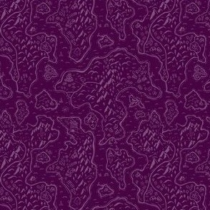 Old School Fantasy Map // x-small micro // royal purple