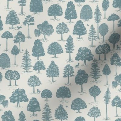 Woodland Adventures Blue Small Print