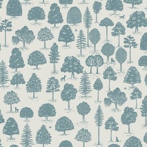 Woodland Adventures Blue Small Print