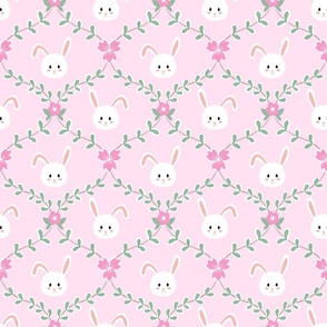 sweet pink white bunny