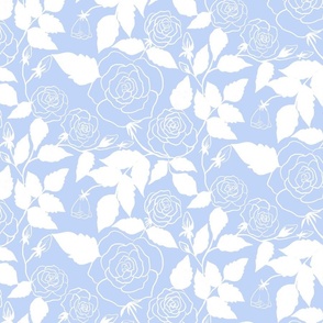 Rose garden sky blue - large