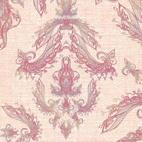 French Contry table linen Fontaines rose