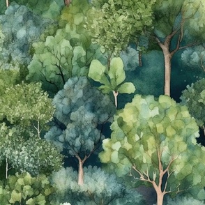 Endless Forest Watercolor