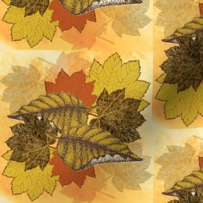 leaves in pointillism