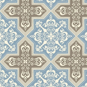 Gianna’s Tile // Light Blue, Brown, & Cream