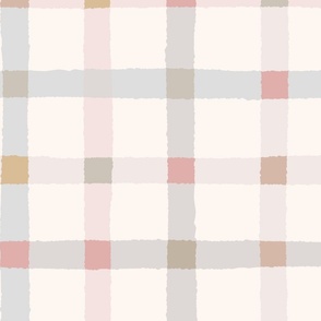 Groovy Gingham Irregular - Earthy Pastel