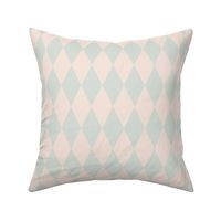 Harlequin Diamond Check - Mint and Blush