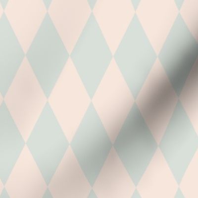 Harlequin Diamond Check - Mint and Blush