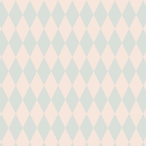 Harlequin Diamond Check - Mint and Blush