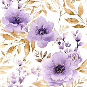 Large Scale Purple Floral 