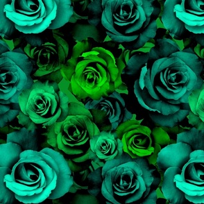 Roses in 40 Shades o' Green (large scale) 