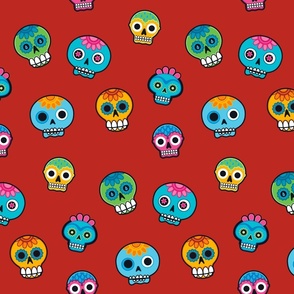 Dia de los Muertos - Poppy Red