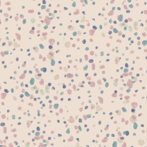 speckle terrazzo pink pale apricot watercolor dots medium scale