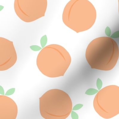 Peaches on white MEDIUM