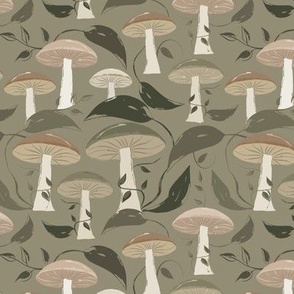 Boho Mushrooms (Green)