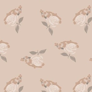 Sparse Rose Floral (Pink)(6")