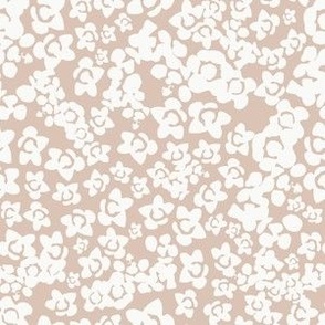 Ditsy Two Tone Floral (Pink and White)(6")
