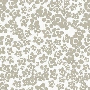Ditsy Two Tone Floral (Green and White)(6")