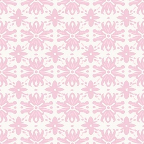 Geometric Blooms Pale Pink