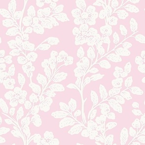 Stamped Leaves Baby Pink