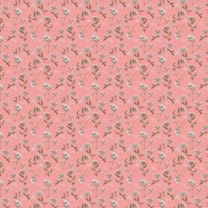 Dainty Floral Pink - half scale
