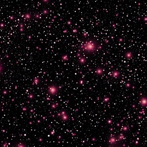 Starry Night of Beautiful Universe with Pink Stars