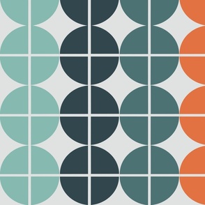 Circular Grid Geometric Bold Multi Coloured Minimal Geometric wallpaper