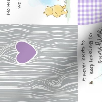 Winnie the Pooh Classic / Purple Heart Rotated