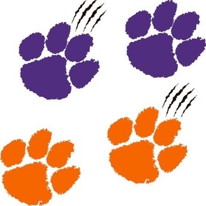 Tiger Paws Orange and Purple 