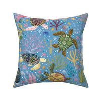 Enchanted Turtles Magical Underwater - large scale