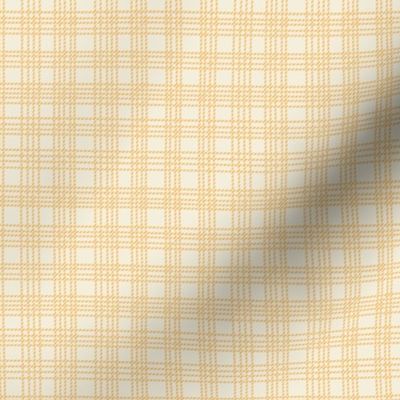 Dashed Plaid  Cream and Yellow - small scale - mix and match