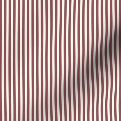 Cabana stripe - Dark antique mauve  - Perfect Stripe - extra small lilac candy stripe