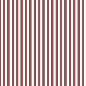 Cabana stripe - Dark antique mauve  - Perfect Stripe - extra small lilac candy stripe