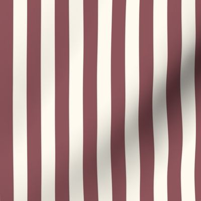 Cabana stripe - Dark antique mauve  - Perfect Stripes - small s lilac candy stripe