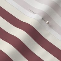 Cabana stripe - Dark antique mauve  - Perfect Stripes - small s lilac candy stripe