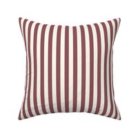 Cabana stripe - Dark antique mauve  - Perfect Stripes - small s lilac candy stripe