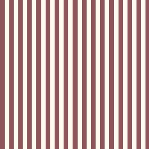 Cabana stripe - Dark antique mauve  - Perfect Stripes - small s lilac candy stripe