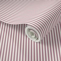 Cabana stripe - Medium antique mauve pink and creamy white - perfect stripe - extra small lilac candy stripe