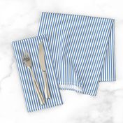 Cabana stripe - Soft blue stripes and creamy white - extra small blue nautical stripe