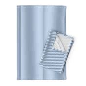 Cabana stripe - Soft blue stripes and creamy white - extra small blue nautical stripe