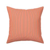 Cabana stripe - Orange red and creamy white - perfect stripes - extra small - orange candy stripe