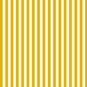 Cabana stripe - Mustard and cream white - perfect stripe - small mustard yellow candy stripe