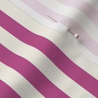 Cabana stripe - Rose Violet pink and cream white - perfect stripes - small S purple candy stripe