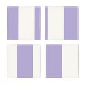 Cabana stripe - Digital Lavender / purple rose stripes on soft white - large lilac candy stripe