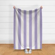 Cabana stripe - Digital Lavender / purple rose stripes on soft white - large lilac candy stripe